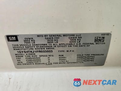 Zdjęcie 14 z 14 samochodu: 2015 CADILLAC ESCALADE ESV PREMIUM VIN:1GYS4TKJ1FR603803 - miniatura