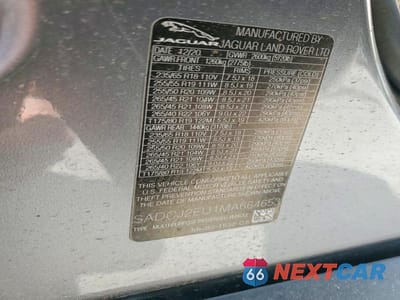Zdjęcie 13 z 13 samochodu: 2021 JAGUAR F-PACE S VIN:SADCJ2EU1MA664653 - miniatura