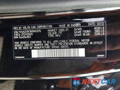Zdjęcie 13 z 13 samochodu: 2022 VOLVO XC90 T6 MOMENTUM VIN:YV4A221K1N1840376 - miniatura