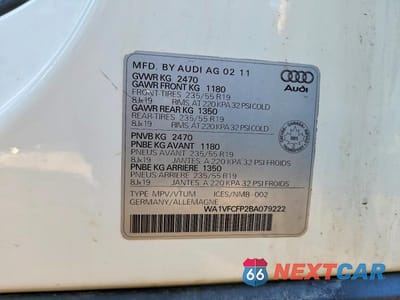 Zdjęcie 13 z 13 samochodu: 2011 AUDI Q5 PREMIUM PLUS VIN:WA1VFCFP2BA079222 - miniatura