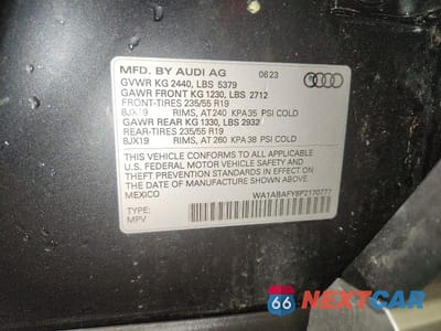 Zdjęcie 13 z 13 samochodu: 2023 AUDI Q5 PREMIUM 40 VIN:WA1ABAFY8P2170777 - miniatura