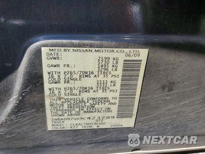 Zdjęcie 13 z 13 samochodu: 2009 NISSAN FRONTIER SE V6 VIN:1N6AD07UX9C423789 - miniatura