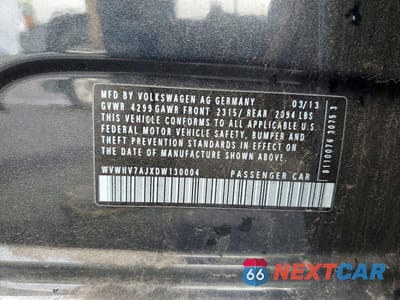 Zdjęcie 12 z 12 samochodu: 2013 VOLKSWAGEN GTI VIN:WVWHV7AJXDW130004 - miniatura