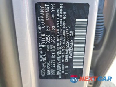 Zdjęcie 12 z 12 samochodu: 2025 HYUNDAI ELANTRA SEL SPORT VIN:KMHLM4DG5SU000776 - miniatura