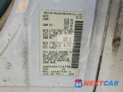 Zdjęcie 13 z 13 samochodu: 2012 NISSAN NV 1500 DELIVERY VAN VIN:1N6BF0LX8CN114798 - miniatura