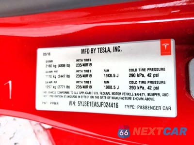 Zdjęcie 12 z 12 samochodu: 2018 TESLA MODEL 3 VIN:5YJ3E1EA5JF024416 - miniatura