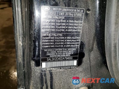 Zdjęcie 13 z 13 samochodu: 2013 LAND ROVER RANGE ROVER SPORT HSE LUXURY VIN:SALSK2D40DA794650 - miniatura