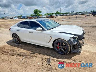 Czwarte zdjęcie samochodu z boku: 2021 GENESIS G70 3.3T VIN:KMTG74LE7MU067428 - miniatura