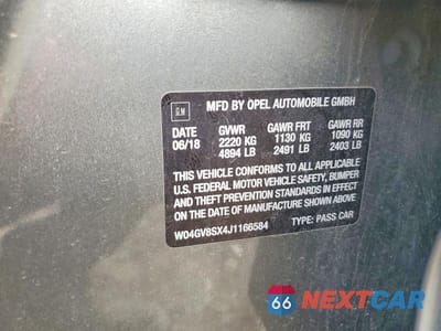 Zdjęcie 13 z 13 samochodu: 2018 BUICK REGAL TOURX ESSENCE VIN:W04GV8SX4J1166584 - miniatura