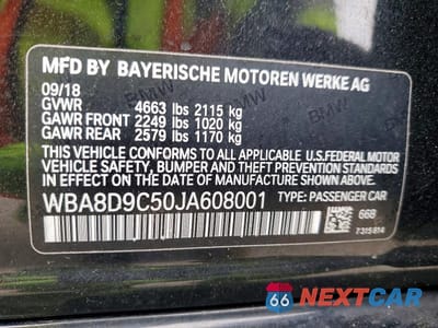 Zdjęcie 13 z 13 samochodu: 2018 BMW 330 XI VIN:WBA8D9C50JA608001 - miniatura