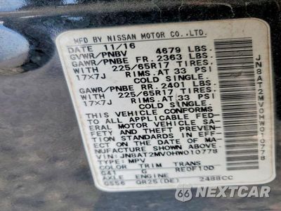 Zdjęcie 14 z 14 samochodu: 2017 NISSAN ROGUE S VIN:JN8AT2MV0HW010778 - miniatura