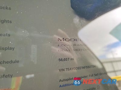 Zdjęcie 9 z 12 samochodu: 2022 TESLA MODEL Y VIN:7SAYGDEE1NF550734 - miniatura