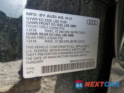 Zdjęcie 12 z 12 samochodu: 2023 AUDI Q3 PREMIUM PLUS S LINE 45 VIN:WA1EECF30P1153096 - miniatura