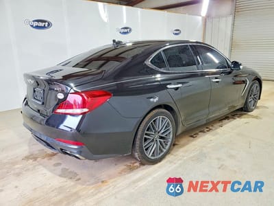 Trzecie zdjęcie samochodu z tyłu: 2019 GENESIS G70 ADVANCED VIN:KMTG64LA4KU020466 - miniatura