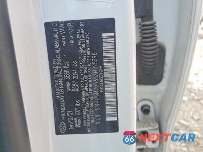 Zdjęcie 12 z 12 samochodu: 2021 HYUNDAI ELANTRA SEL VIN:5NPLM4AG6MH025398 - miniatura