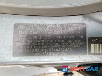 Zdjęcie 13 z 13 samochodu: 2004 KIA RIO BASE VIN:KNADC125746302909 - miniatura