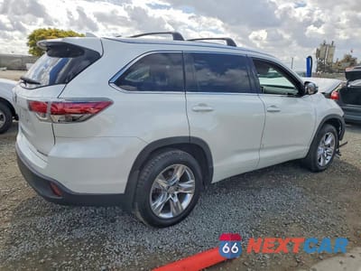 Trzecie zdjęcie samochodu z tyłu: 2015 TOYOTA HIGHLANDER LIMITED PLATINUM VIN:5TDDKRFH7FS134409 - miniatura