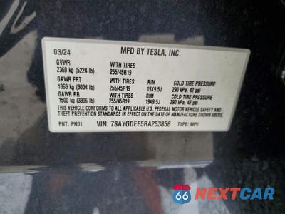 Zdjęcie 13 z 13 samochodu: 2024 TESLA MODEL Y VIN:7SAYGDEE5RA253856 - miniatura