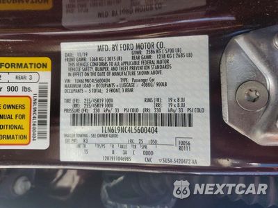 Zdjęcie 13 z 13 samochodu: 2020 LINCOLN CONTINENTAL RESERVE VIN:1LN6L9NC4L5600404 - miniatura