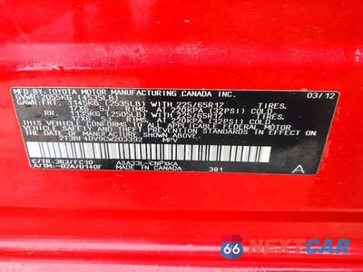 Zdjęcie 14 z 14 samochodu: 2012 TOYOTA RAV4 BASE VIN:2T3BF4DV9CW203392 - miniatura