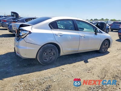 Trzecie zdjęcie samochodu z tyłu: 2013 HONDA CIVIC LX VIN:19XFB2F51DE243283 - miniatura