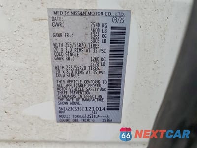 Zdjęcie 13 z 13 samochodu: 2025 NISSAN MURANO SL VIN:5N1AZ3CS3SC121014 - miniatura