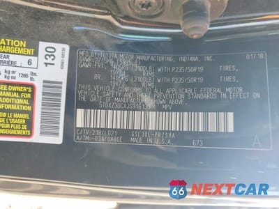 Zdjęcie 13 z 13 samochodu: 2018 TOYOTA SIENNA SE 8-PASSENGER VIN:5TDXZ3DCXJS916130 - miniatura