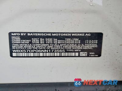 Zdjęcie 13 z 13 samochodu: 2022 BMW X3 XDRIVE30I VIN:WBX57DP06NN173565 - miniatura