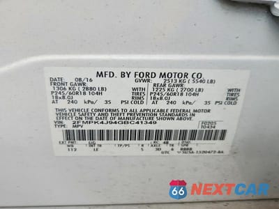Zdjęcie 14 z 14 samochodu: 2016 FORD EDGE SEL VIN:2FMPK4J94GBC41349 - miniatura