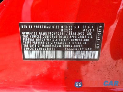 Zdjęcie 12 z 12 samochodu: 2021 VOLKSWAGEN JETTA S VIN:3VWC57BUXMM038911 - miniatura