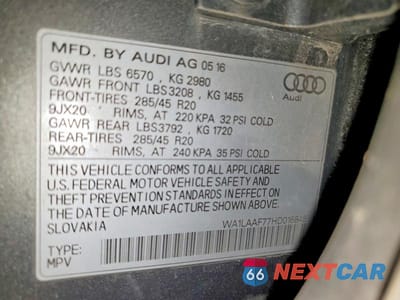 Zdjęcie 13 z 13 samochodu: 2017 AUDI Q7 PREMIUM PLUS VIN:WA1LAAF77HD016845 - miniatura