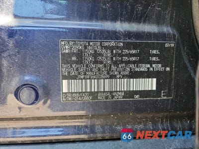 Zdjęcie 13 z 13 samochodu: 2019 TOYOTA RAV4 XLE VIN:JTMP1RFV6KD038699 - miniatura