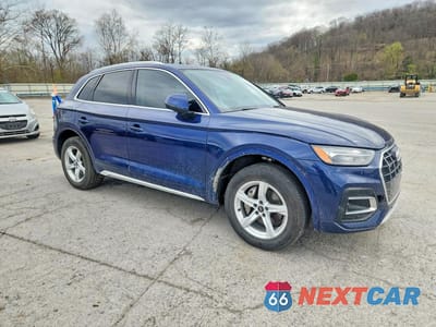 Czwarte zdjęcie samochodu z boku: 2021 AUDI Q5 PREMIUM VIN:WA1AAAFY6M2125125 - miniatura