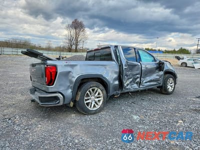 Trzecie zdjęcie samochodu z tyłu: 2019 GMC SIERRA K1500 SLT VIN:3GTU9DED9KG311970 - miniatura
