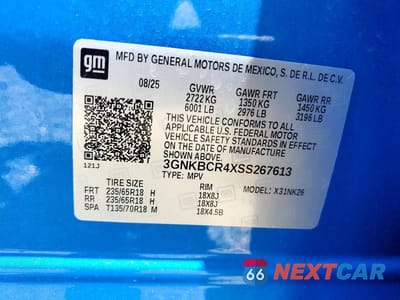 Zdjęcie 12 z 12 samochodu: 2025 CHEVROLET BLAZER 2LT VIN:3GNKBCR4XSS267613 - miniatura