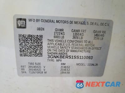 Zdjęcie 14 z 14 samochodu: 2025 CHEVROLET BLAZER RS VIN:3GNKBERS1SS110093 - miniatura