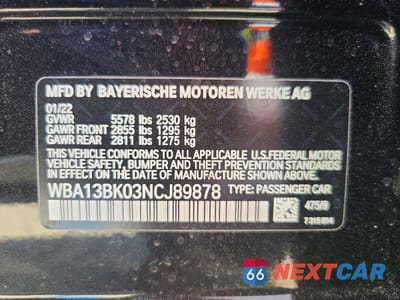 Zdjęcie 13 z 13 samochodu: 2022 BMW M550XI VIN:WBA13BK03NCJ89878 - miniatura