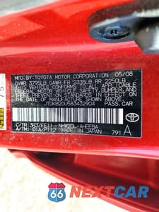 Zdjęcie 13 z 13 samochodu: 2008 TOYOTA PRIUS BASE VIN:JTDKB20U583432904 - miniatura