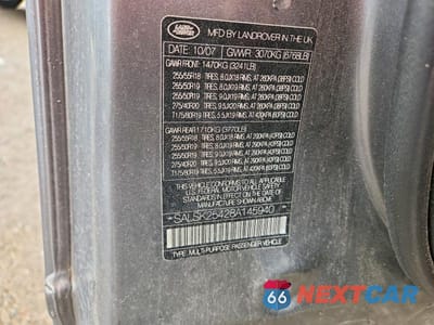 Zdjęcie 13 z 13 samochodu: 2008 LAND ROVER RANGE ROVER SPORT HSE VIN:SALSK25428A145940 - miniatura