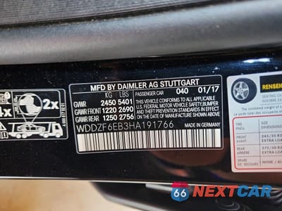 Zdjęcie 12 z 12 samochodu: 2017 MERCEDES-BENZ E 43 4MATIC AMG VIN:WDDZF6EB3HA191766 - miniatura