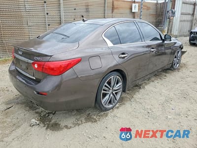 Trzecie zdjęcie samochodu z tyłu: 2014 INFINITI Q50 SPORT VIN:JN1BV7AP3EM683135 - miniatura