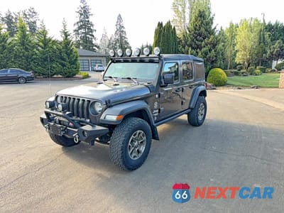 Drugie zdjęcie samochodu z przodu: 2018 JEEP WRANGLER UNLIMITED SPORT VIN:1C4HJXDG8JW171528 - miniatura