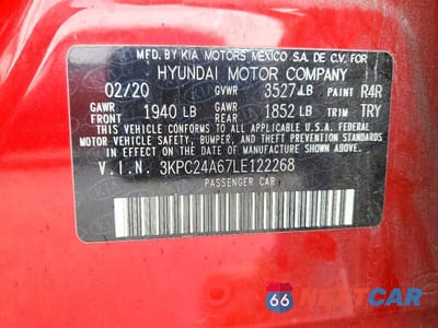 Zdjęcie 12 z 12 samochodu: 2020 HYUNDAI ACCENT SE VIN:3KPC24A67LE122268 - miniatura