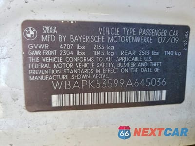 Zdjęcie 12 z 12 samochodu: 2009 BMW 328 XI SULEV VIN:WBAPK53599A645036 - miniatura