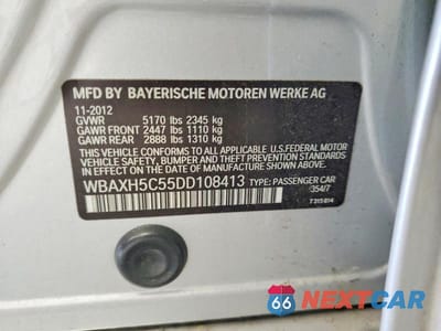 Zdjęcie 12 z 12 samochodu: 2013 BMW 528 XI VIN:WBAXH5C55DD108413 - miniatura