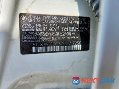 Zdjęcie 13 z 13 samochodu: 2012 BMW X3 XDRIVE28I VIN:5UXWX5C57CL717250 - miniatura