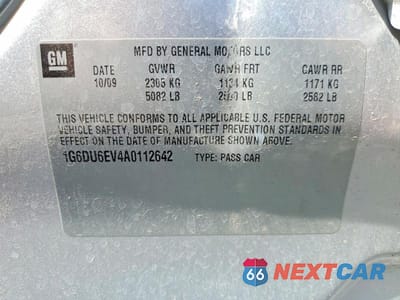 Zdjęcie 13 z 13 samochodu: 2010 CADILLAC STS VIN:1G6DU6EV4A0112642 - miniatura