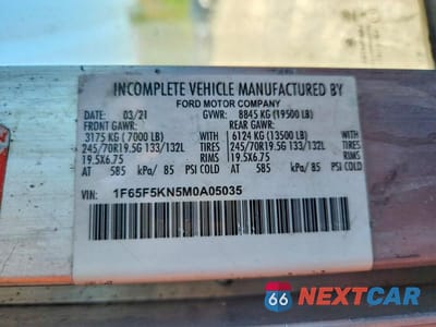 Zdjęcie 14 z 14 samochodu: 2021 FORD F59 DELIVERY TRUCK VIN:1F65F5KN5M0A05035 - miniatura
