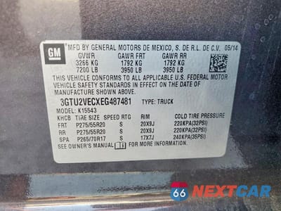 Zdjęcie 12 z 12 samochodu: 2014 GMC SIERRA K1500 SLT VIN:3GTU2VECXEG487481 - miniatura