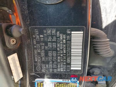 Zdjęcie 13 z 13 samochodu: 2007 HYUNDAI VERACRUZ GLS VIN:KM8NU73C37U015518 - miniatura